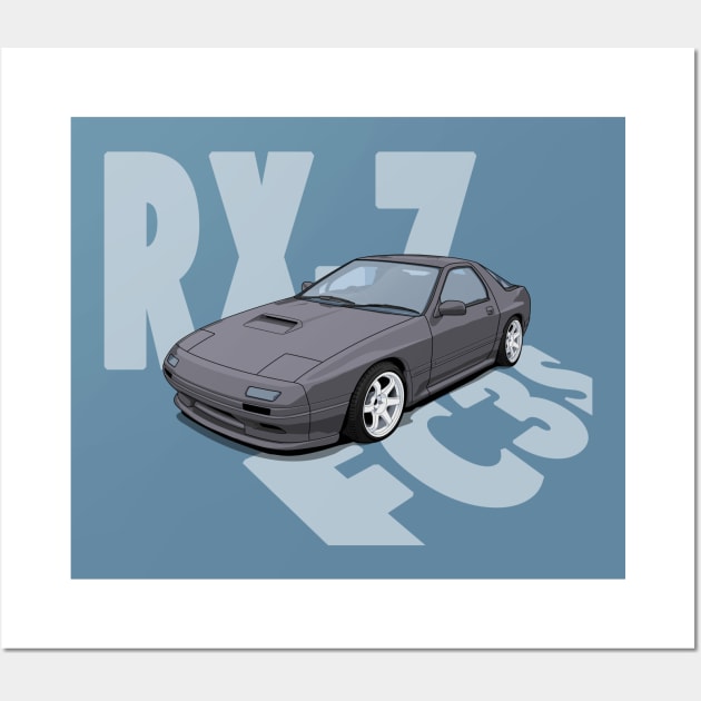 Mazda RX-7 FC3s Wall Art by ArtyMotive